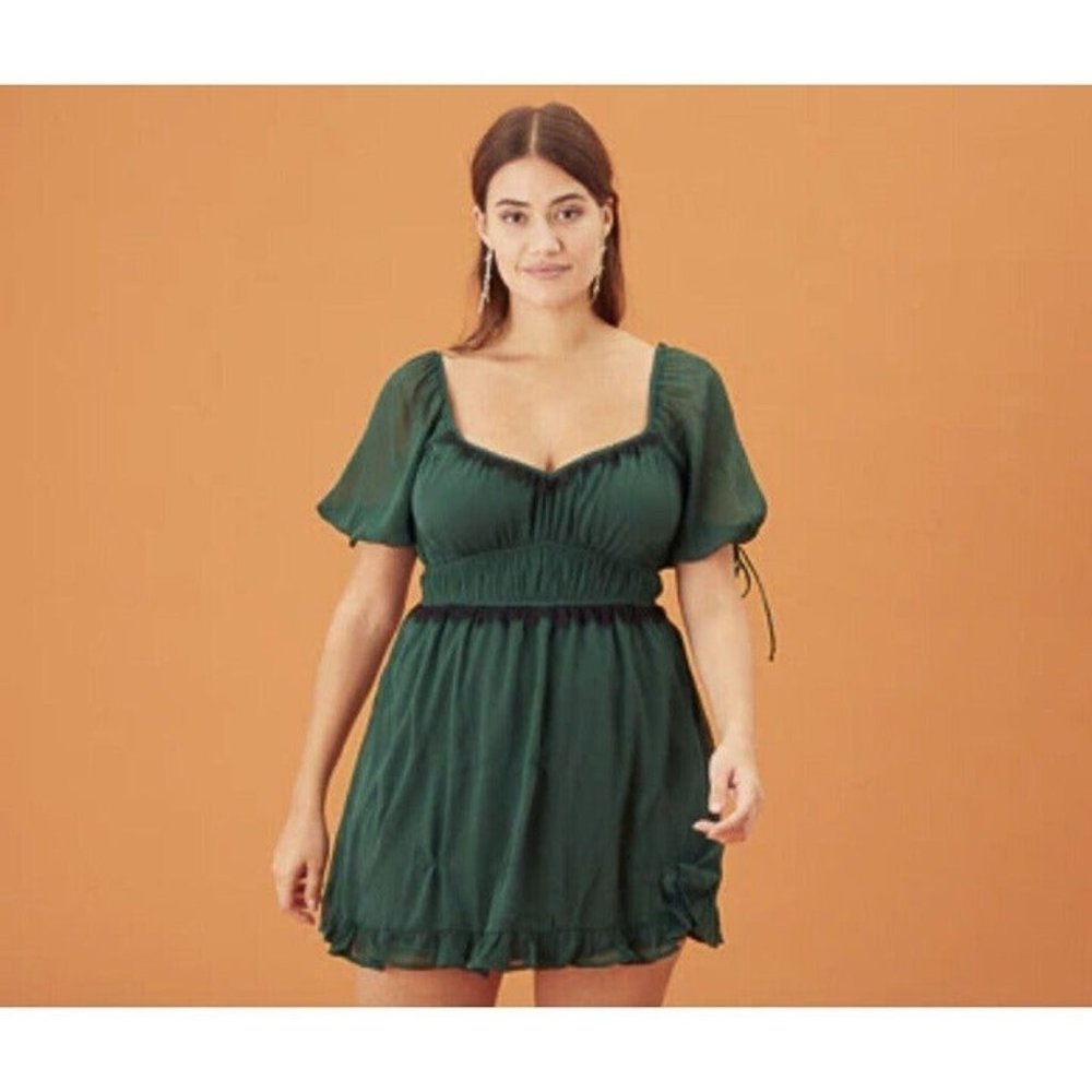 Trixxi Green Mini Dress